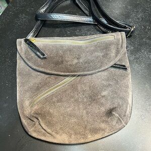 Arza Suede Crossbody with Colorful Liner Made In NYC